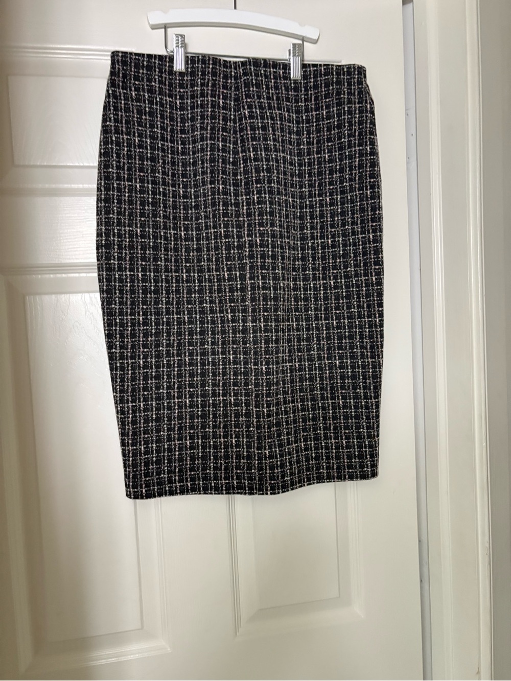 Express Black and White Plaid Pencil Skirt